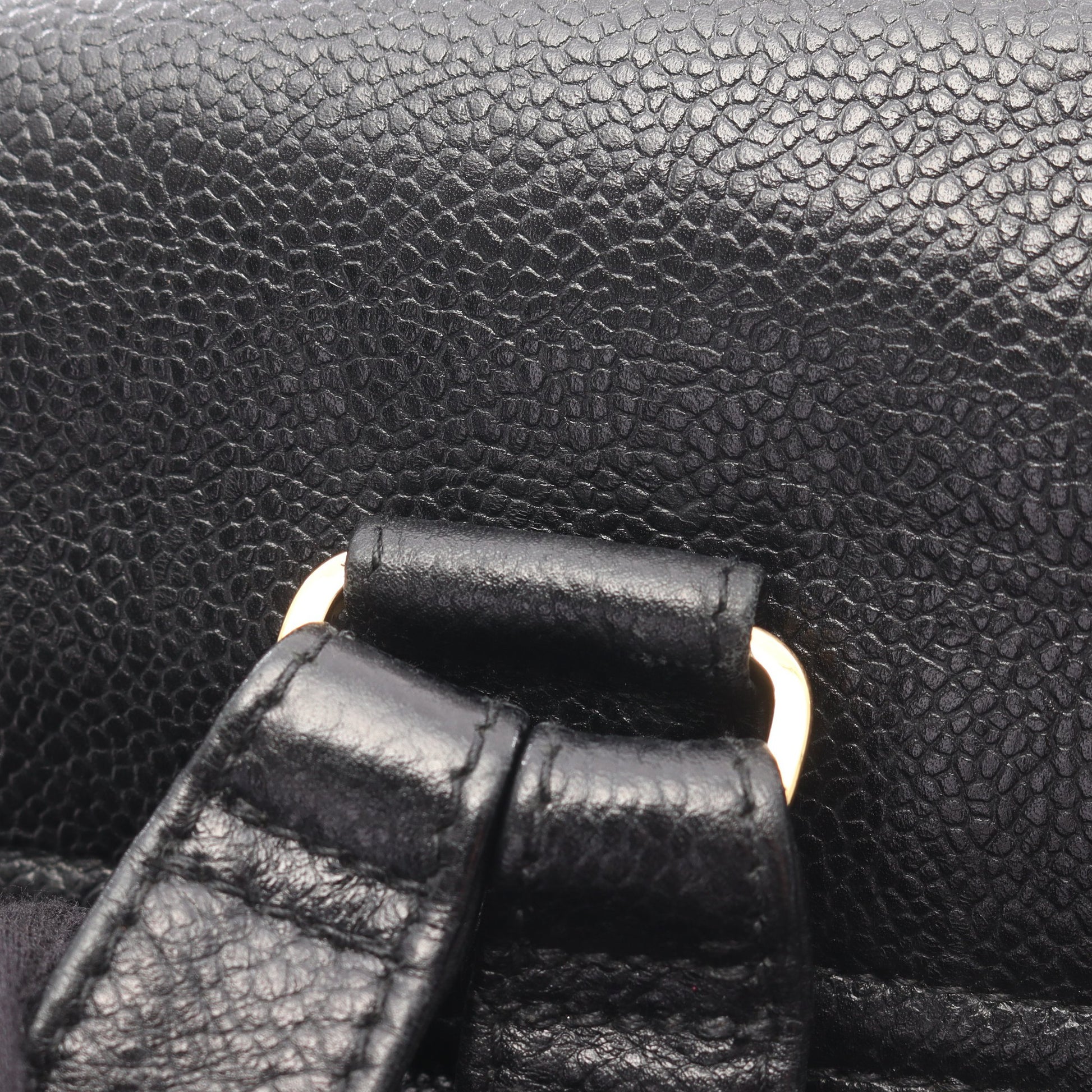 トリプルココマーク バックパック リュックサック キャビアスキン ブラック ゴールド金具 シャネル バッグ CHANEL