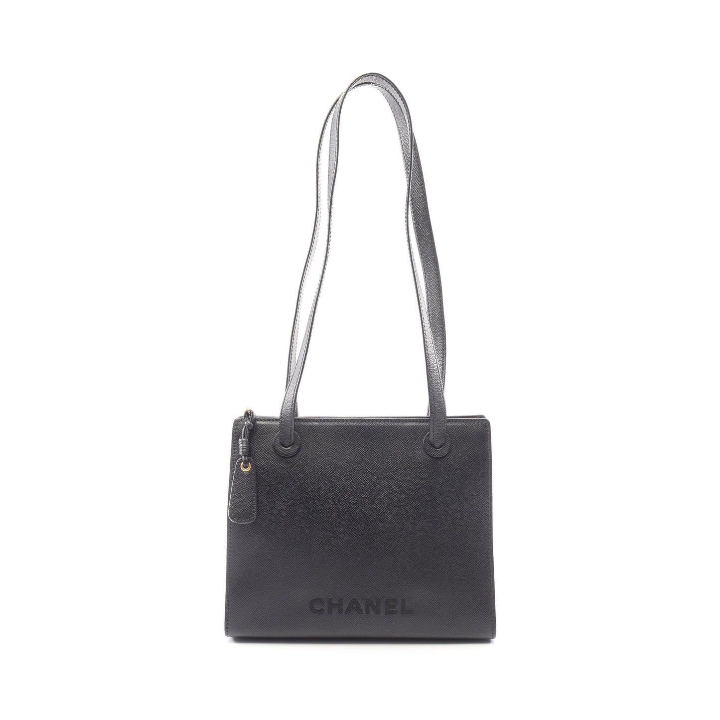 ロゴ ショルダーバッグ トートバッグ キャビアスキン ブラック ゴールド金具 シャネル バッグ CHANEL
