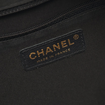 マトラッセ ハンドバッグ ミニボストンバッグ キャビアスキン ブラック ゴールド金具 シャネル バッグ CHANEL