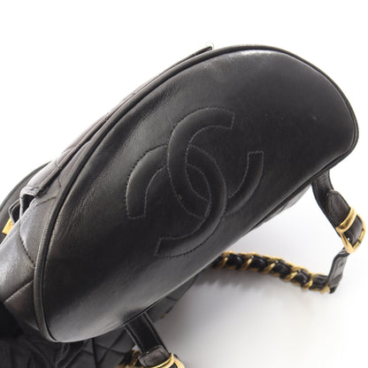 マトラッセ バックパック リュックサック ラムスキン ブラック ゴールド金具 ヴィンテージ シャネル バッグ CHANEL