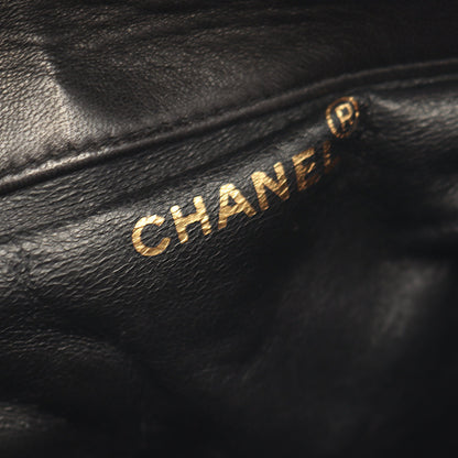 マトラッセ バックパック リュックサック ラムスキン ブラック ゴールド金具 ヴィンテージ シャネル バッグ CHANEL