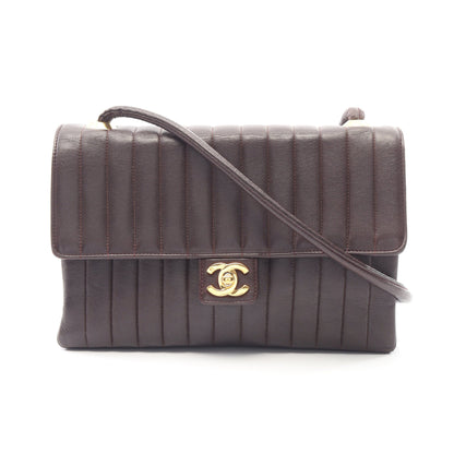 マドモアゼル ショルダーバッグ ラムスキン ボルドー ゴールド金具 ヴィンテージ シャネル バッグ CHANEL