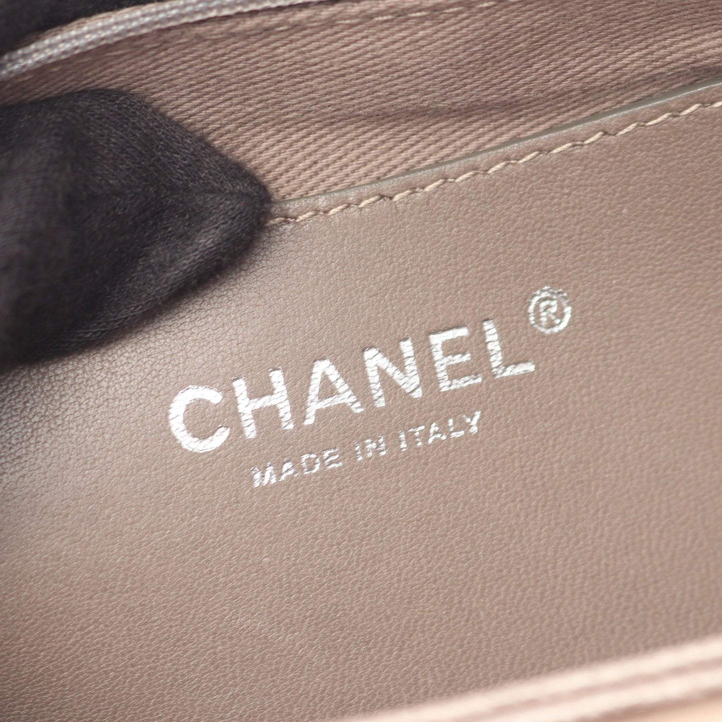 マトラッセ ボーリングバッグ チェーンショルダーバッグ キャビアスキン グレーブラウン シルバー金具 シャネル バッグ CHANEL