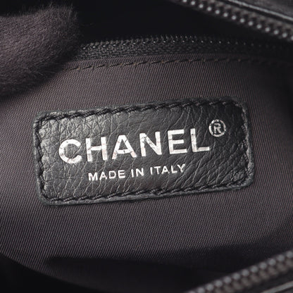 パリビアリッツPM ハンドバッグ トートバッグ コーティングキャンバス レザー ブラック シルバー金具 シャネル バッグ CHANEL