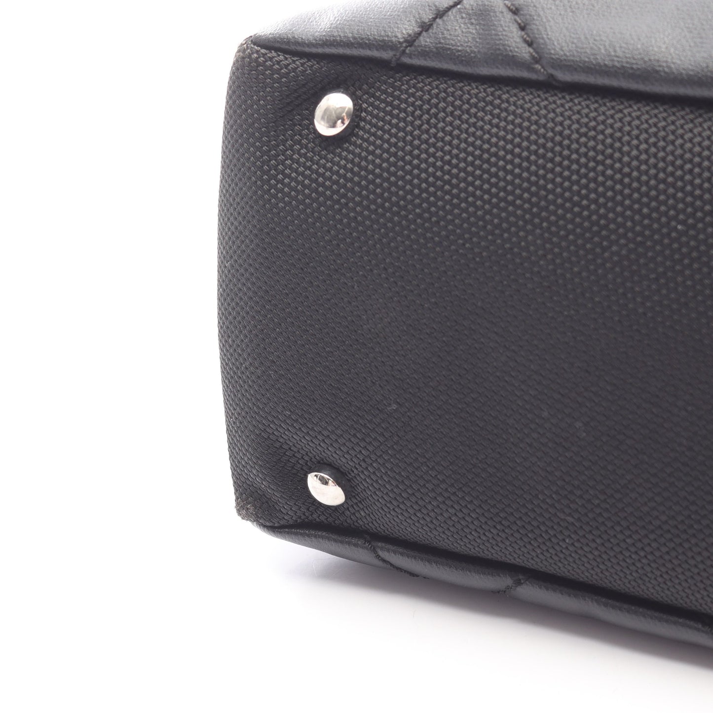 パリビアリッツPM ハンドバッグ トートバッグ コーティングキャンバス レザー ブラック シルバー金具 シャネル バッグ CHANEL