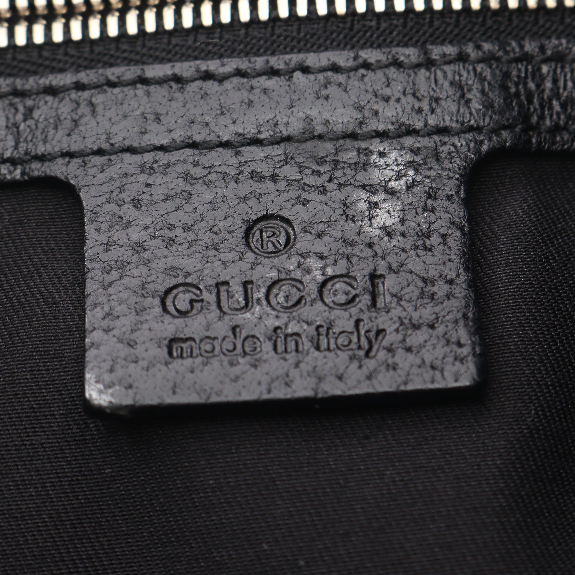 ホースビット ワンショルダーバッグ キャンバス レザー ブラック グッチ バッグ GUCCI