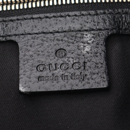 ホースビット ワンショルダーバッグ キャンバス レザー ブラック グッチ バッグ GUCCI