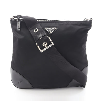 TESSUTO LIGHT ショルダーバッグ ナイロン レザー ブラック プラダ バッグ PRADA