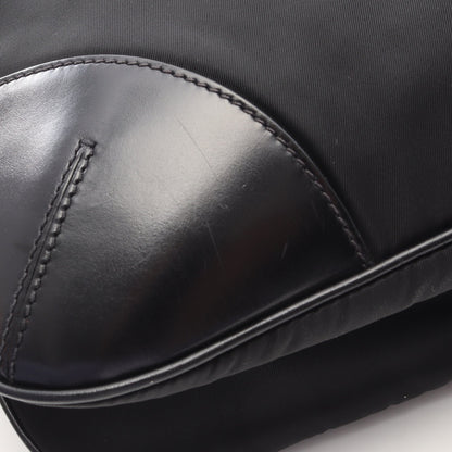 TESSUTO LIGHT ショルダーバッグ ナイロン レザー ブラック プラダ バッグ PRADA