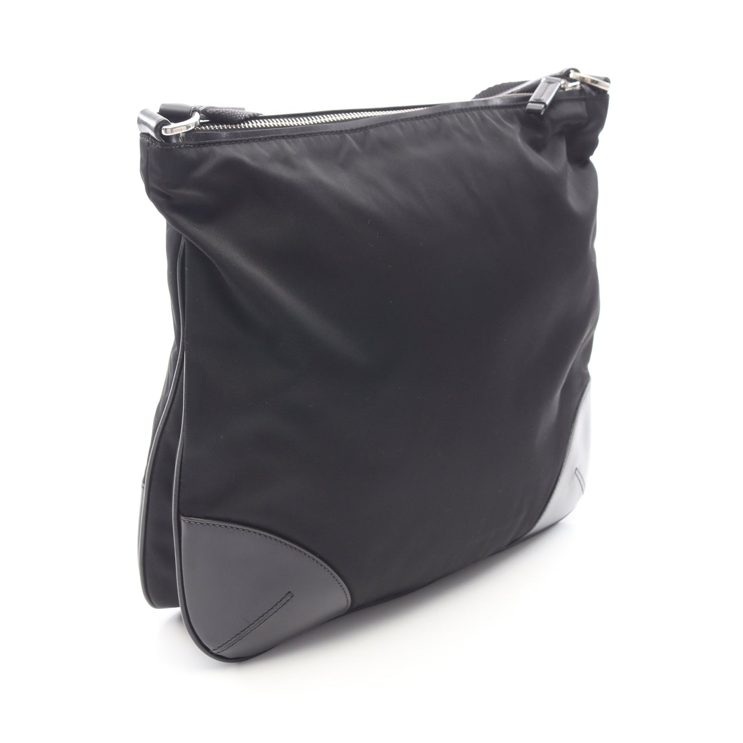 TESSUTO LIGHT ショルダーバッグ ナイロン レザー ブラック プラダ バッグ PRADA