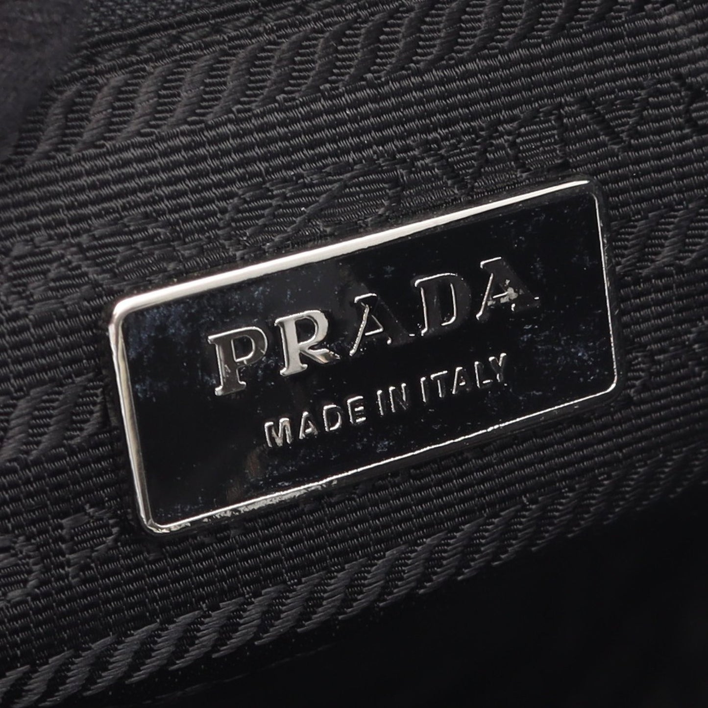 TESSUTO LIGHT ショルダーバッグ ナイロン レザー ブラック プラダ バッグ PRADA