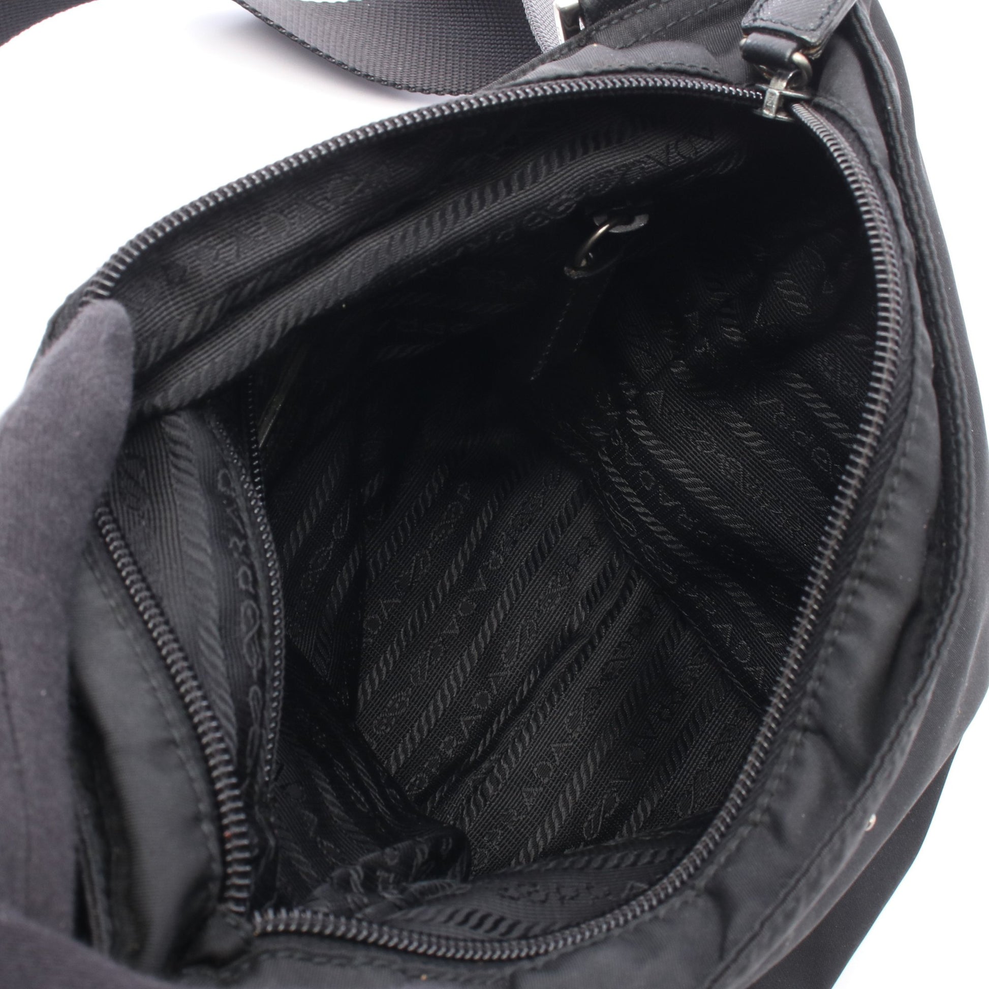 ショルダーバッグ ナイロン レザー ブラック プラダ バッグ PRADA
