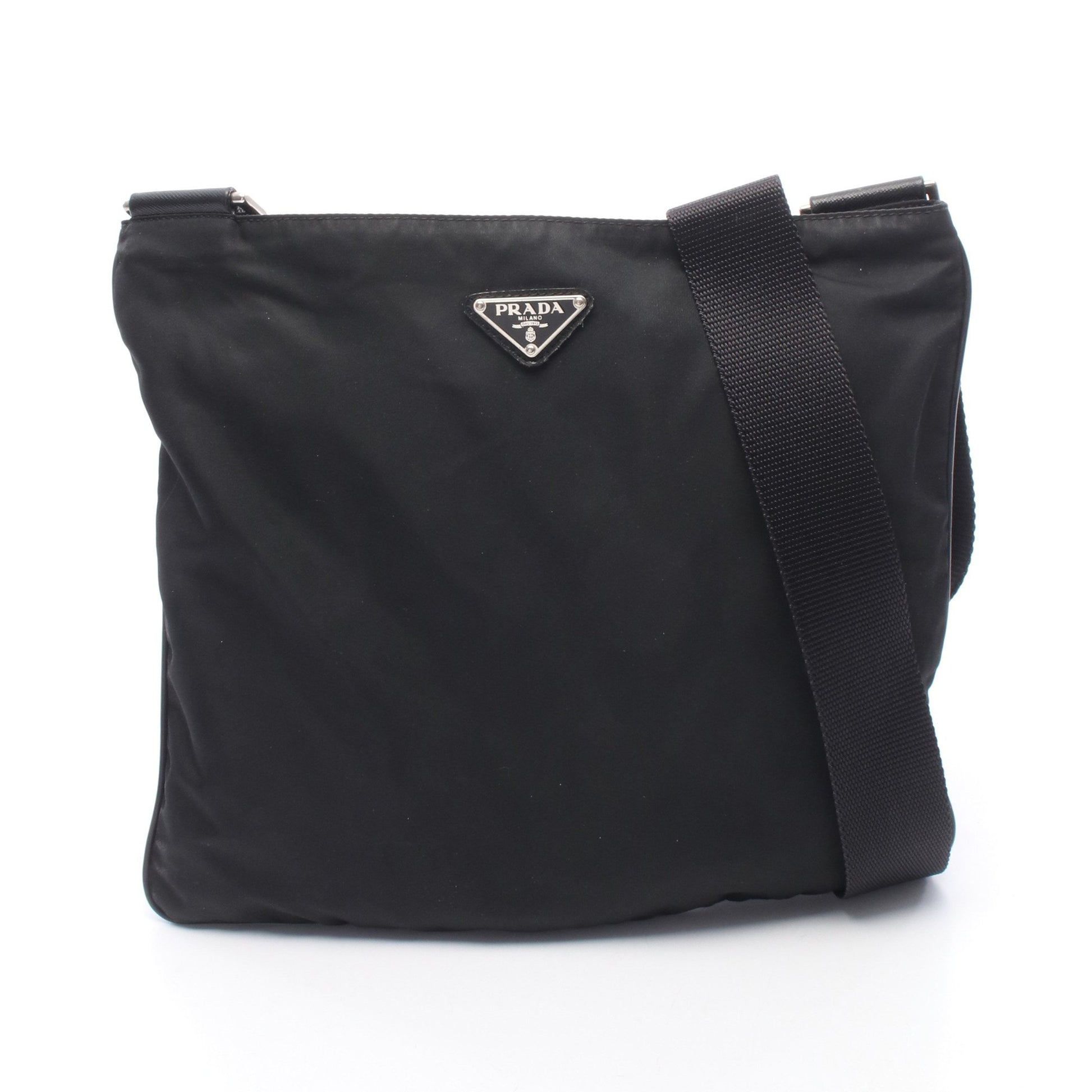 ショルダーバッグ ナイロン レザー ブラック プラダ バッグ PRADA