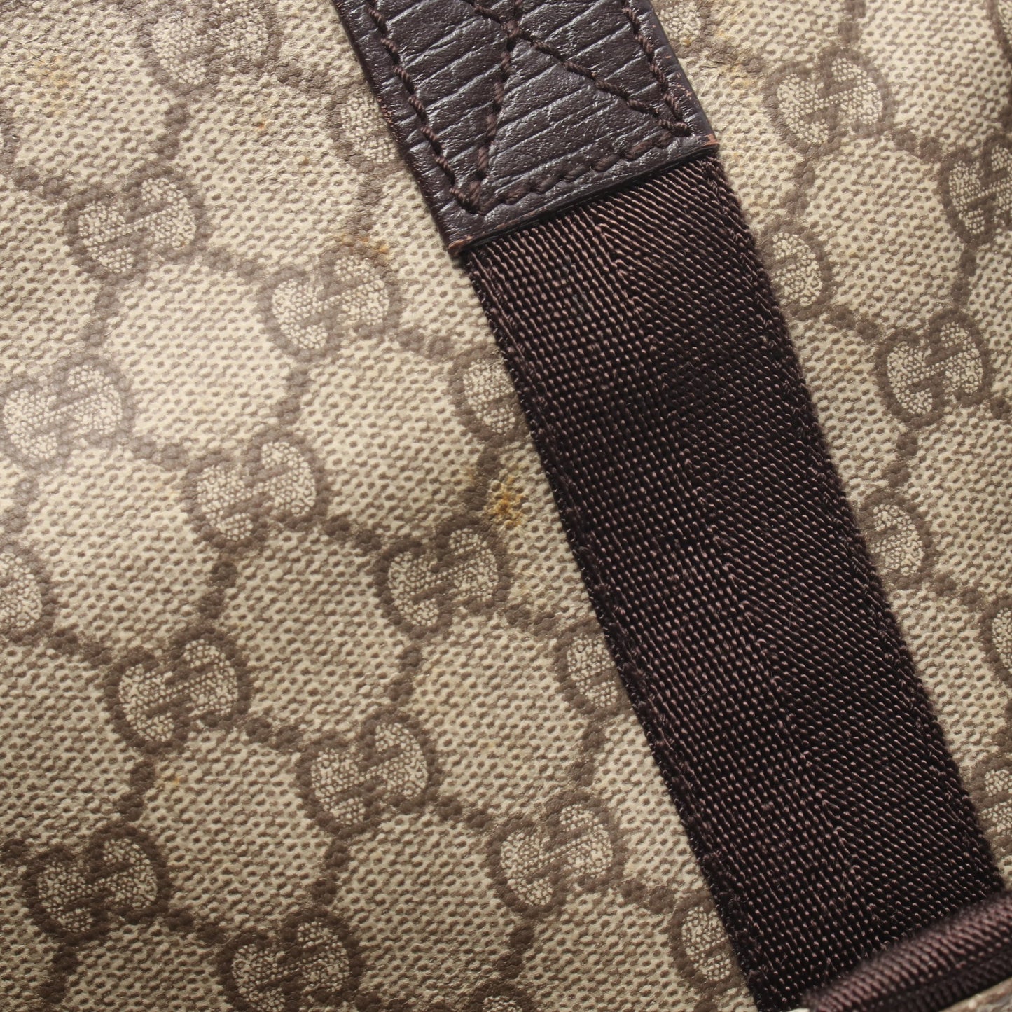 GGスプリーム ハンドバッグ トートバッグ PVC レザー ベージュ ダークブラウン グッチ バッグ GUCCI