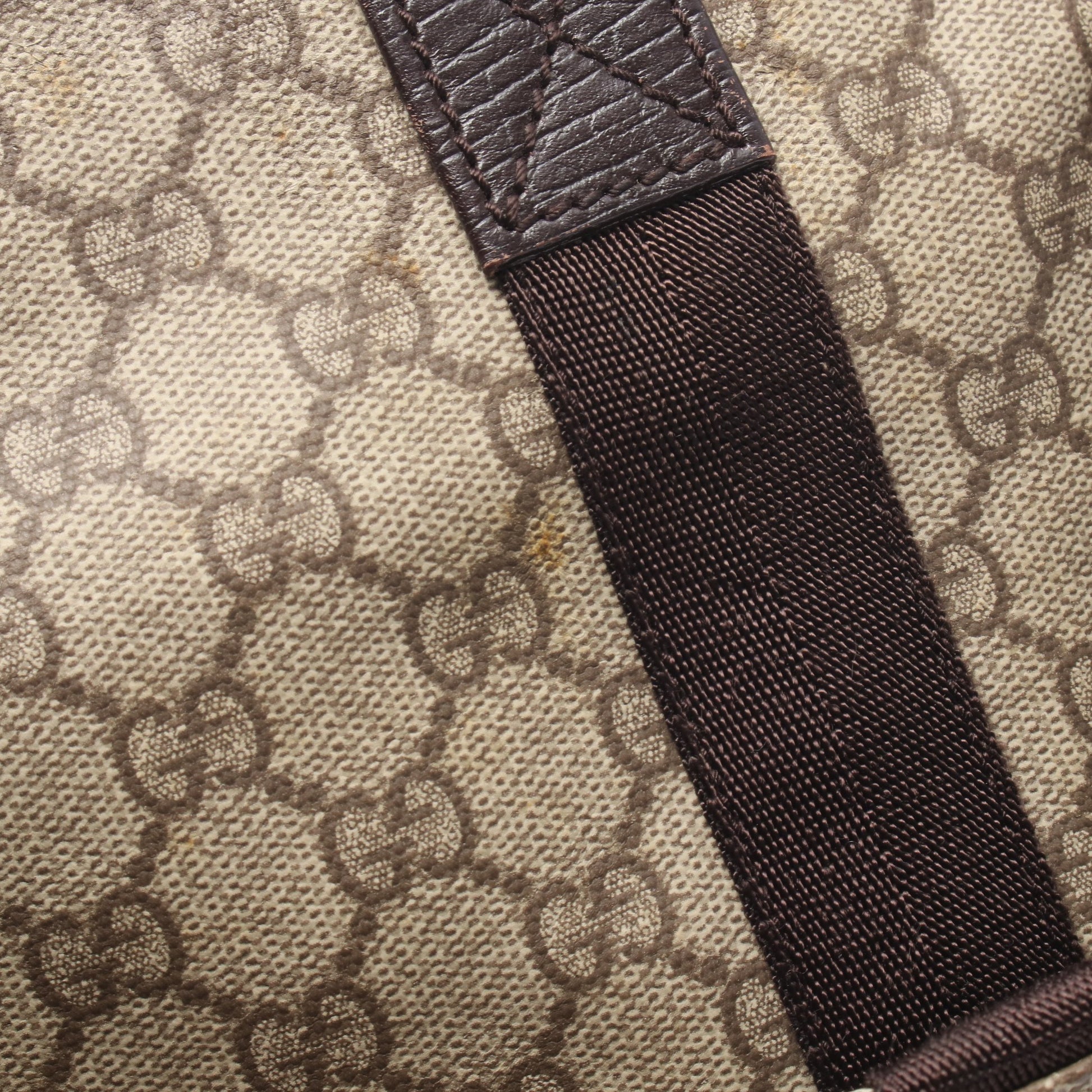 GGスプリーム ハンドバッグ トートバッグ PVC レザー ベージュ ダークブラウン グッチ バッグ GUCCI