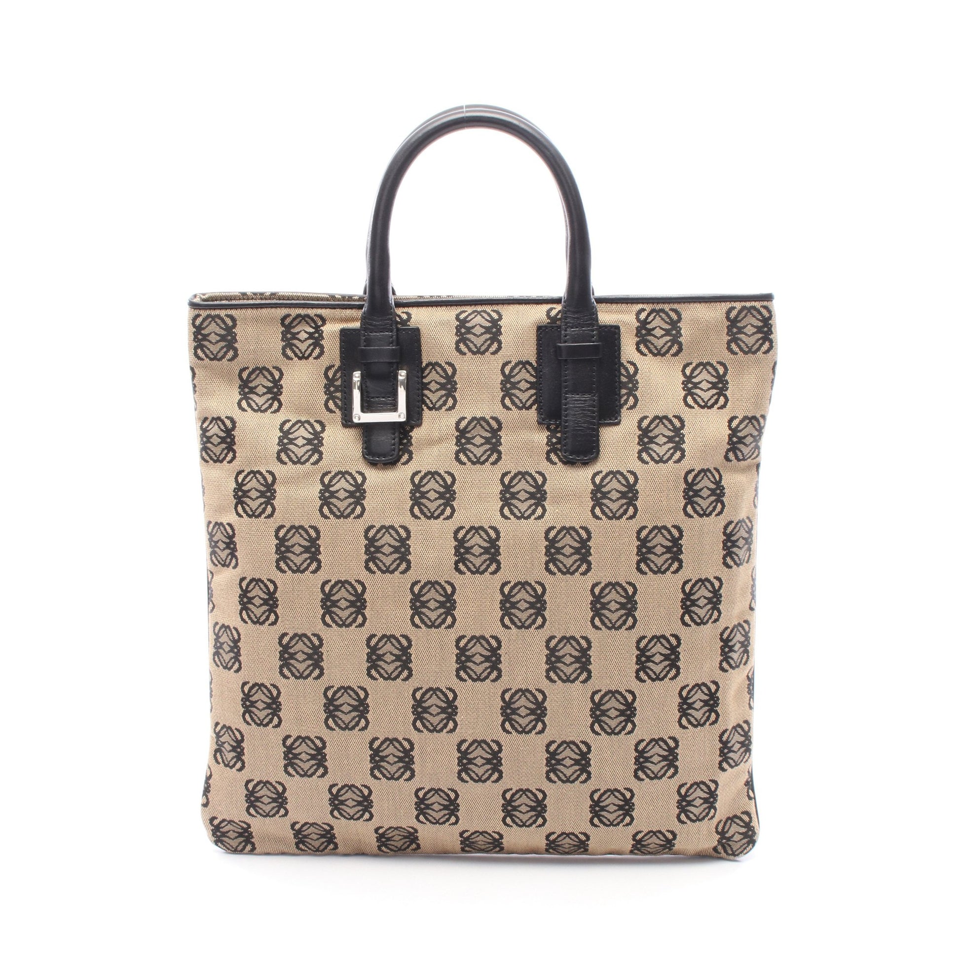 アナグラム ハンドバッグ トートバッグ キャンバス レザー ベージュ ブラック ロエベ バッグ LOEWE