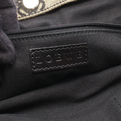 アナグラム ハンドバッグ トートバッグ キャンバス レザー ベージュ ブラック ロエベ バッグ LOEWE