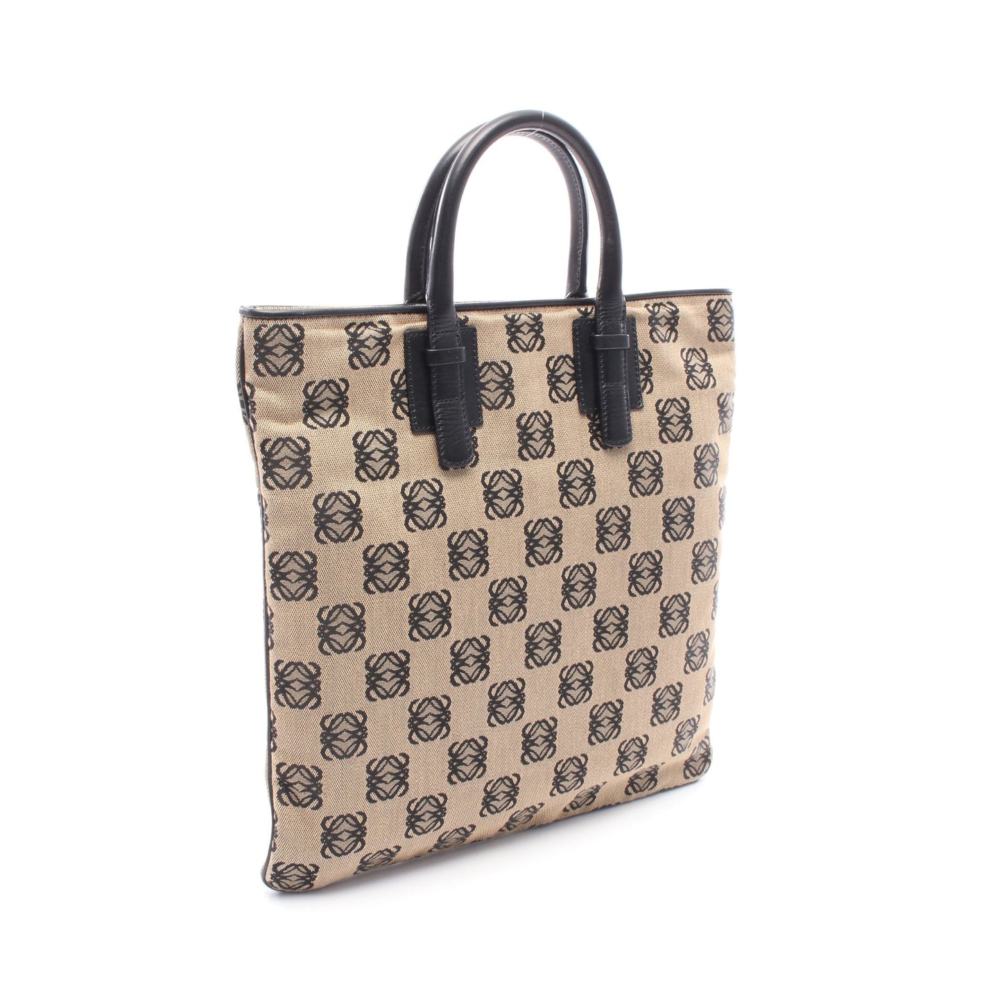 アナグラム ハンドバッグ トートバッグ キャンバス レザー ベージュ ブラック ロエベ バッグ LOEWE