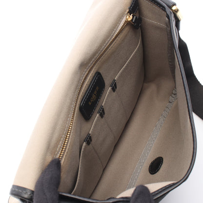 アナグラム ショルダーバッグ PVC レザー グレー ブラック ロエベ バッグ LOEWE