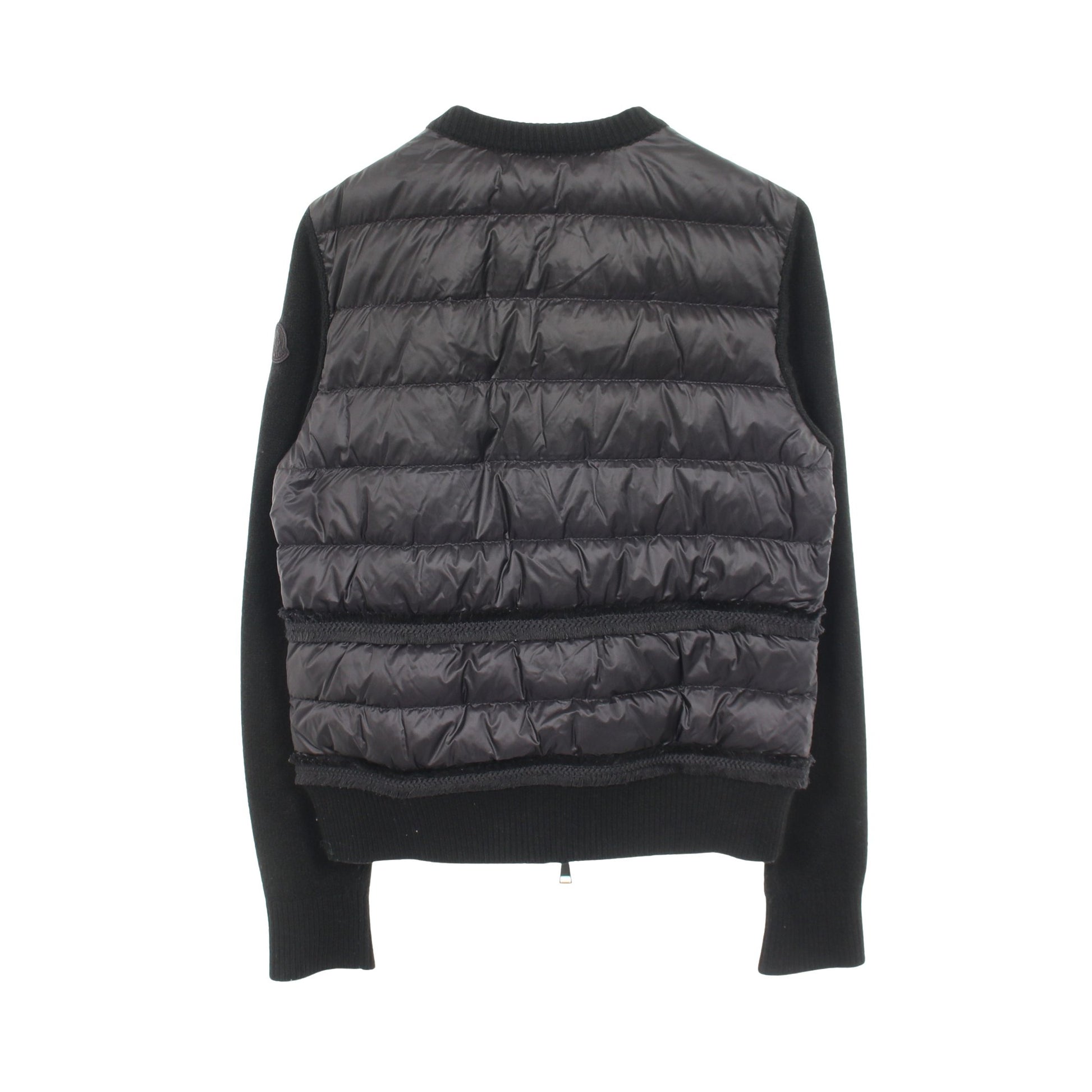 ニット切替 ダウンジャケット ナイロン ウール ブラック モンクレール アウター MONCLER