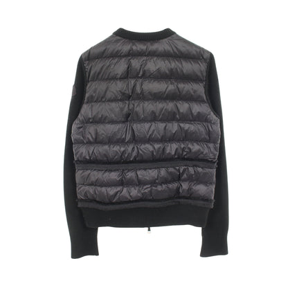 ニット切替 ダウンジャケット ナイロン ウール ブラック モンクレール アウター MONCLER