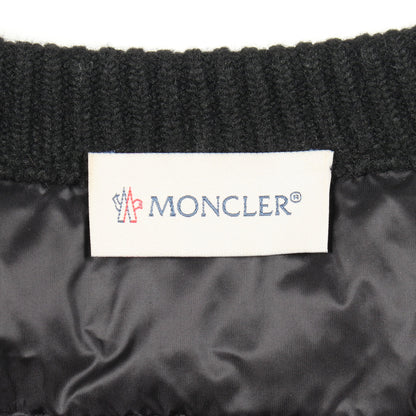 ニット切替 ダウンジャケット ナイロン ウール ブラック モンクレール アウター MONCLER