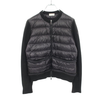 ニット切替 ダウンジャケット ナイロン ウール ブラック モンクレール アウター MONCLER