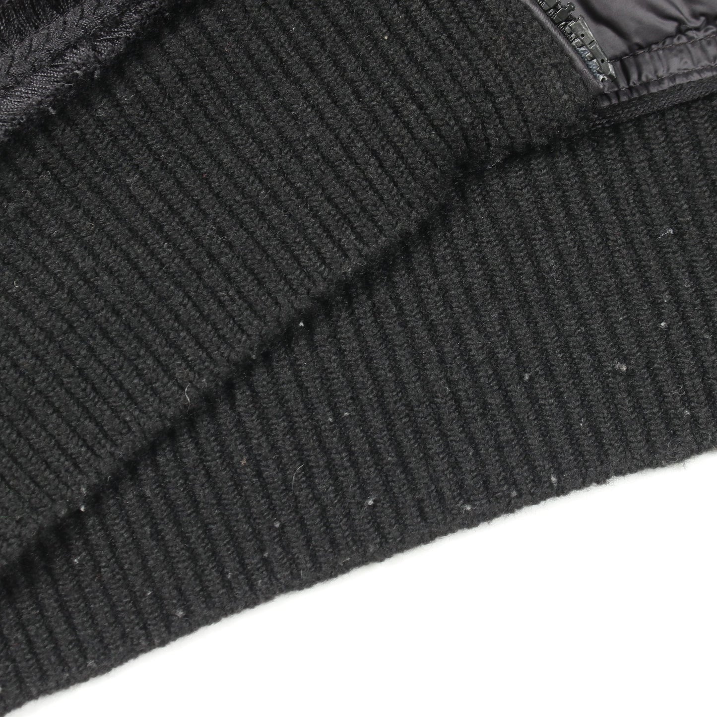 ニット切替 ダウンジャケット ナイロン ウール ブラック モンクレール アウター MONCLER