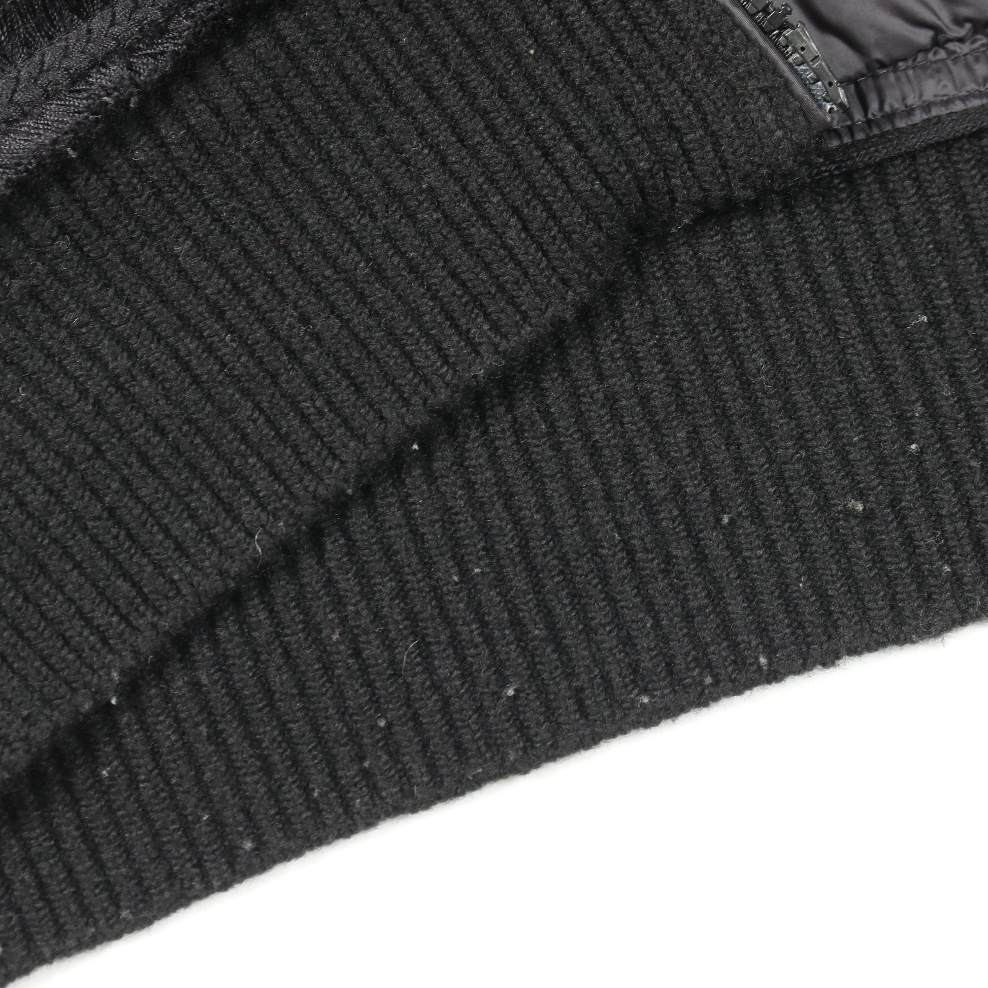 ニット切替 ダウンジャケット ナイロン ウール ブラック モンクレール アウター MONCLER