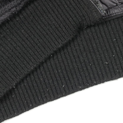 ニット切替 ダウンジャケット ナイロン ウール ブラック モンクレール アウター MONCLER