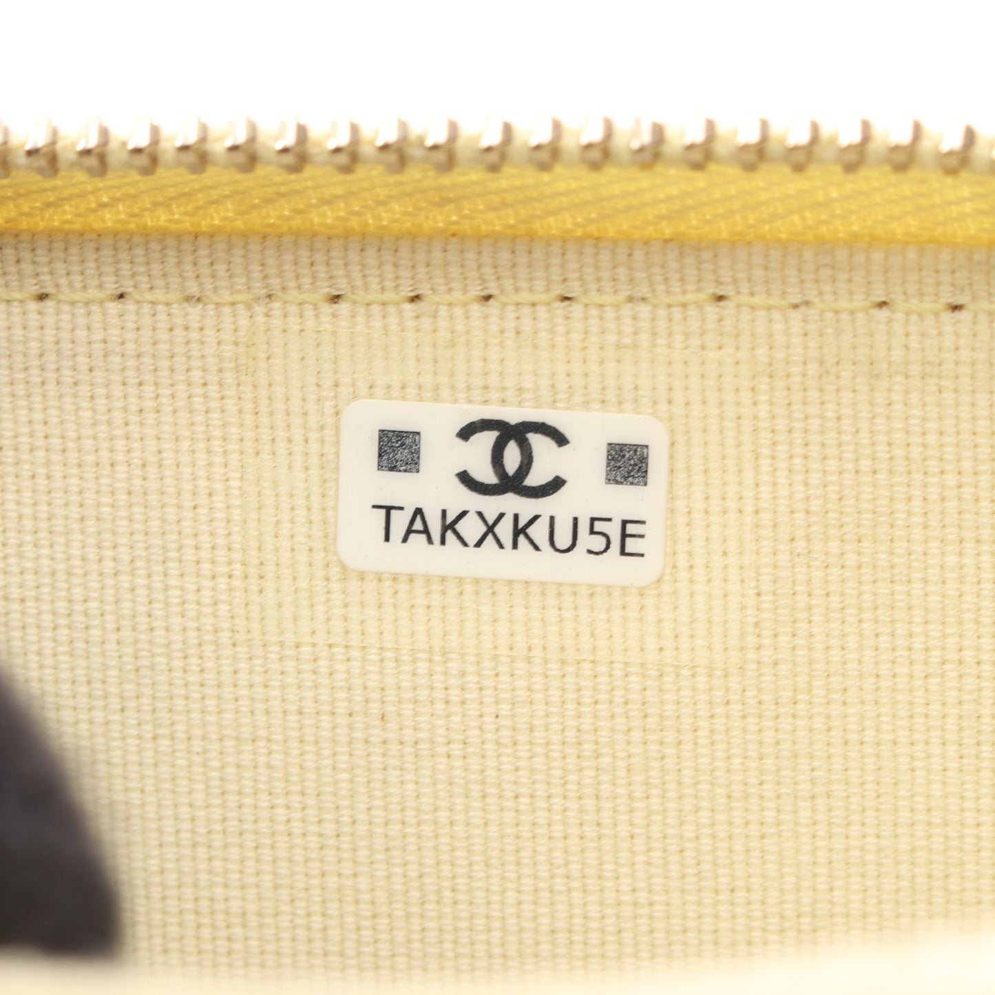 19 ディズヌフ マトラッセ コインケース ラムスキン ライトイエロー シルバー金具 シャネル