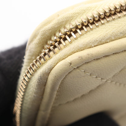 19 ディズヌフ マトラッセ コインケース ラムスキン ライトイエロー シルバー金具 シャネル