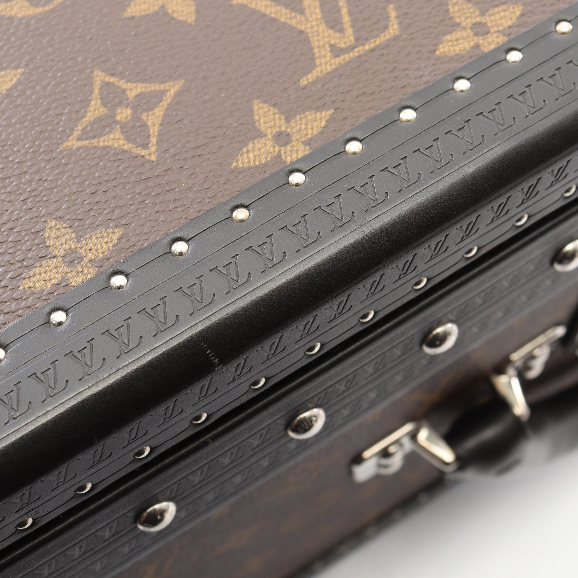 アルゼール60 モノグラムマカサー トランクケース PVC レザー ブラウン ブラック ルイヴィトン バッグ LOUIS VUITTON
