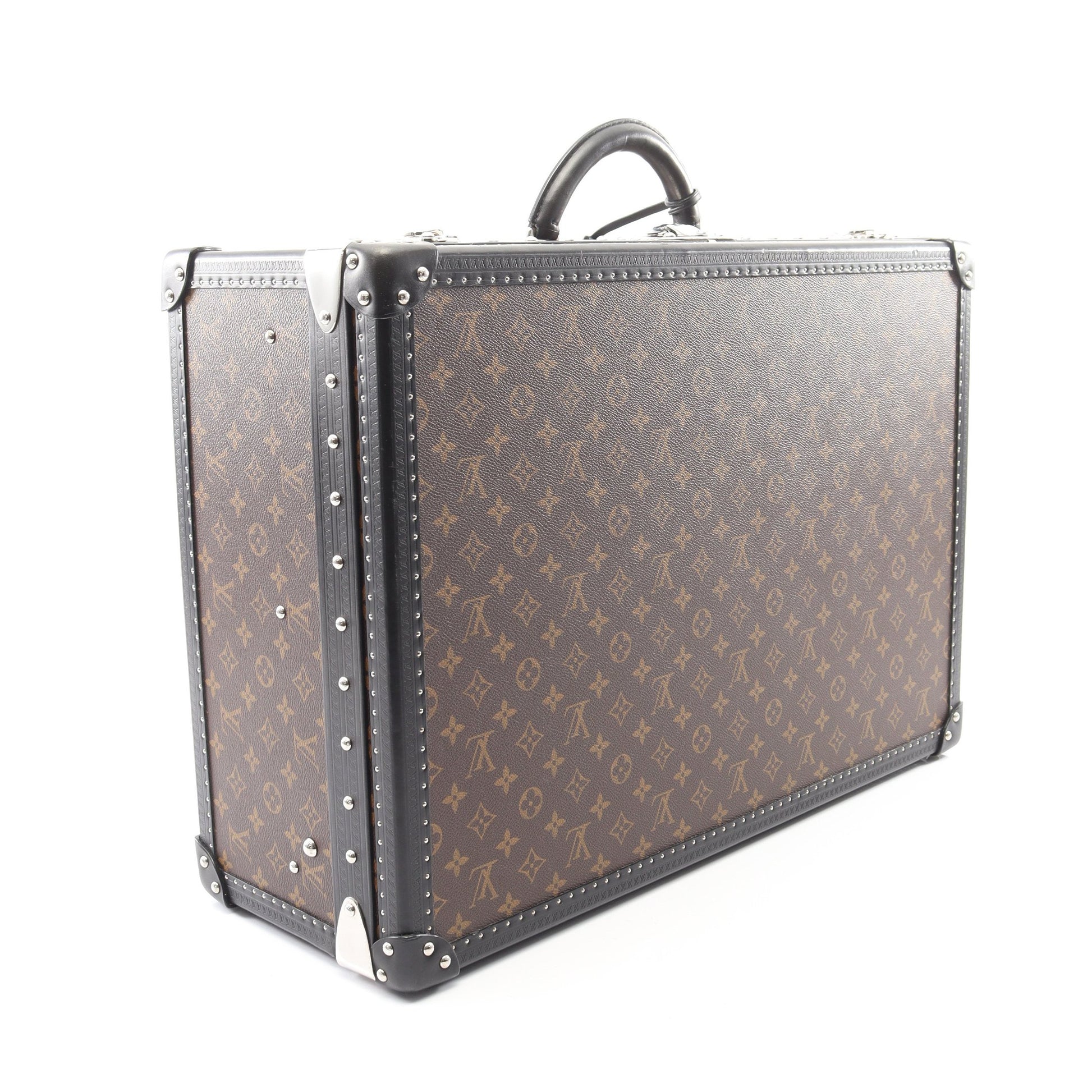 アルゼール60 モノグラムマカサー トランクケース PVC レザー ブラウン ブラック ルイヴィトン バッグ LOUIS VUITTON