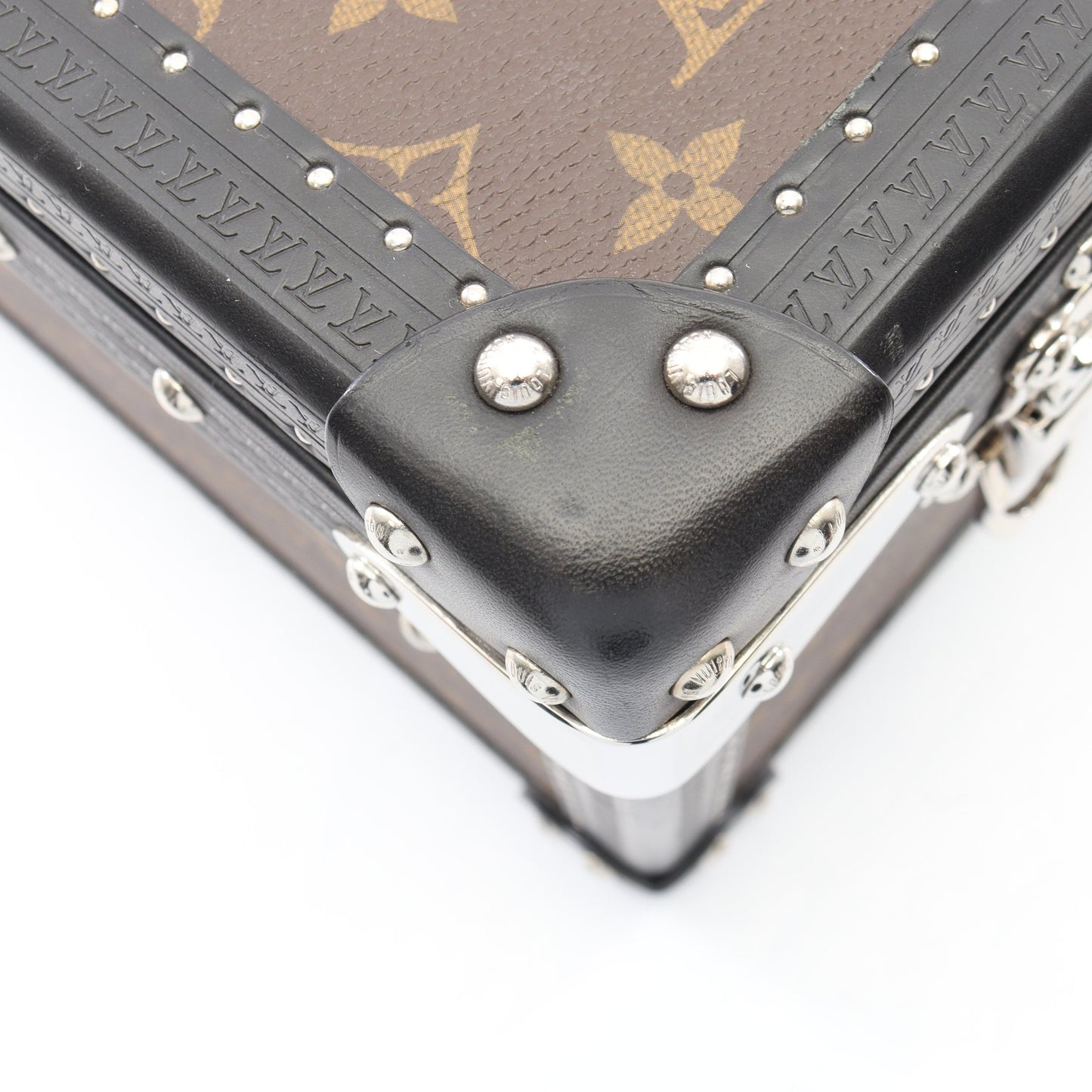 アルゼール60 モノグラムマカサー トランクケース PVC レザー ブラウン ブラック ルイヴィトン バッグ LOUIS VUITTON