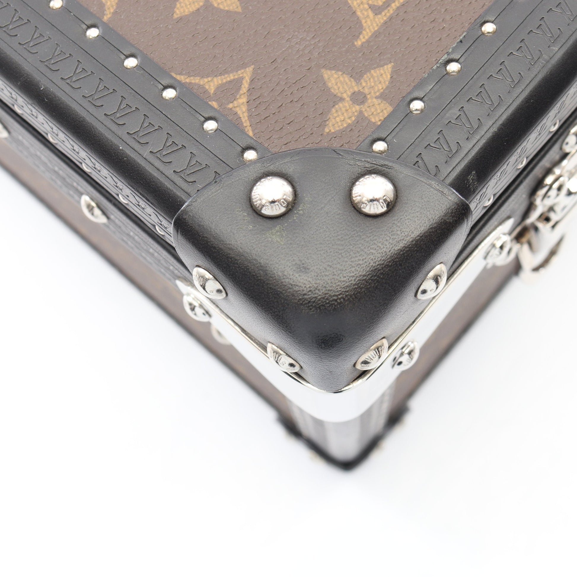 アルゼール60 モノグラムマカサー トランクケース PVC レザー ブラウン ブラック ルイヴィトン バッグ LOUIS VUITTON