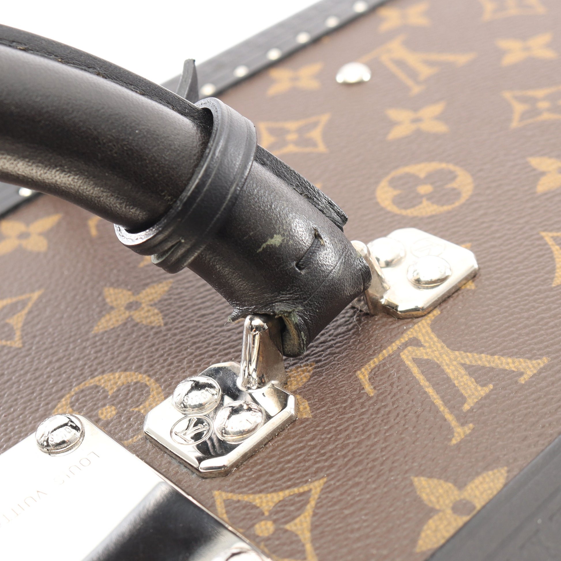 アルゼール60 モノグラムマカサー トランクケース PVC レザー ブラウン ブラック ルイヴィトン バッグ LOUIS VUITTON