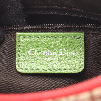 ラスタ トロッター サドルポケット ショルダーバッグ キャンバス レザー ベージュ マルチカラー クリスチャンディオール バッグ Christian Dior