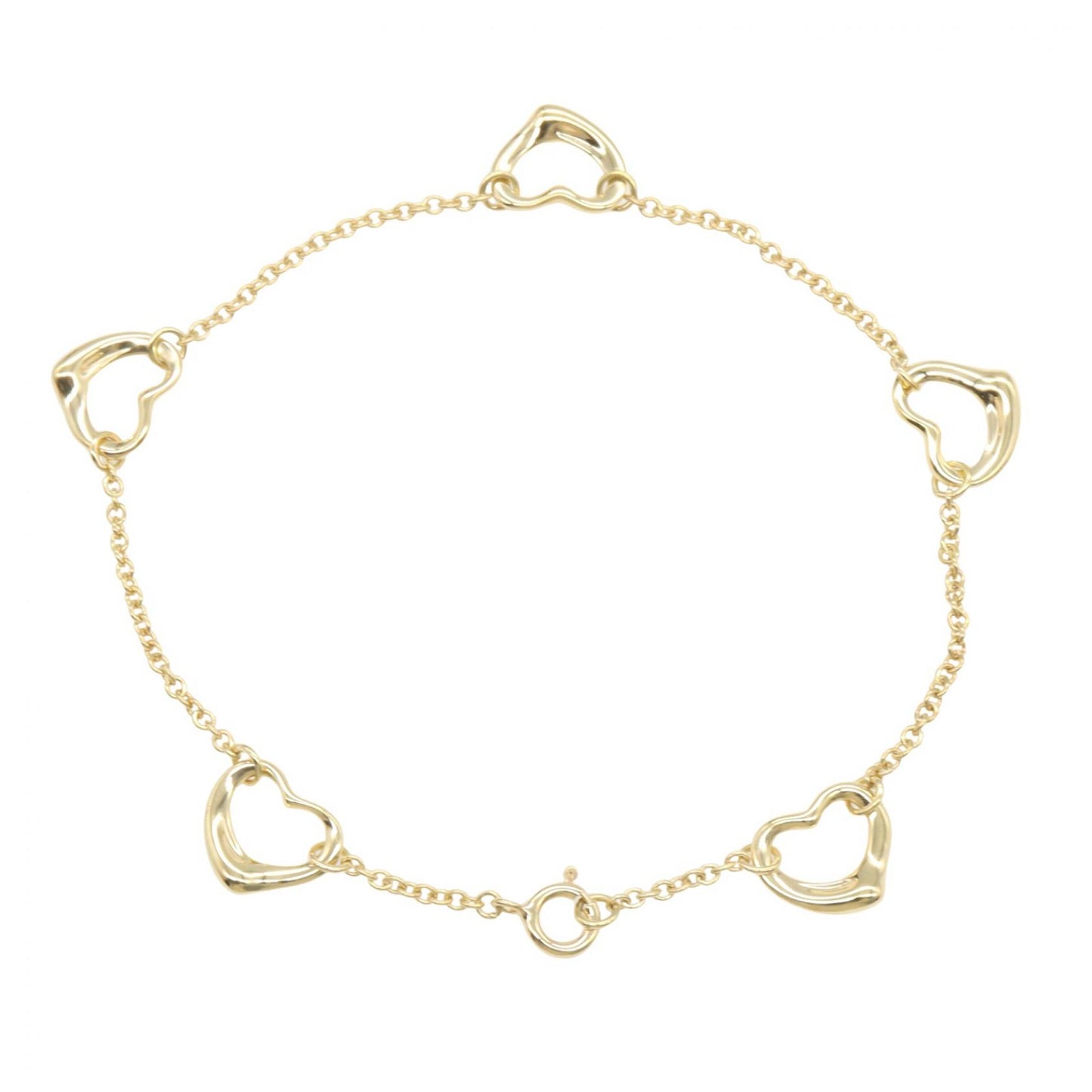 オープンハート 5モチーフ ブレスレット ブレスレット K18YG イエローゴールド ティファニー アクセサリー TIFFANY & Co.