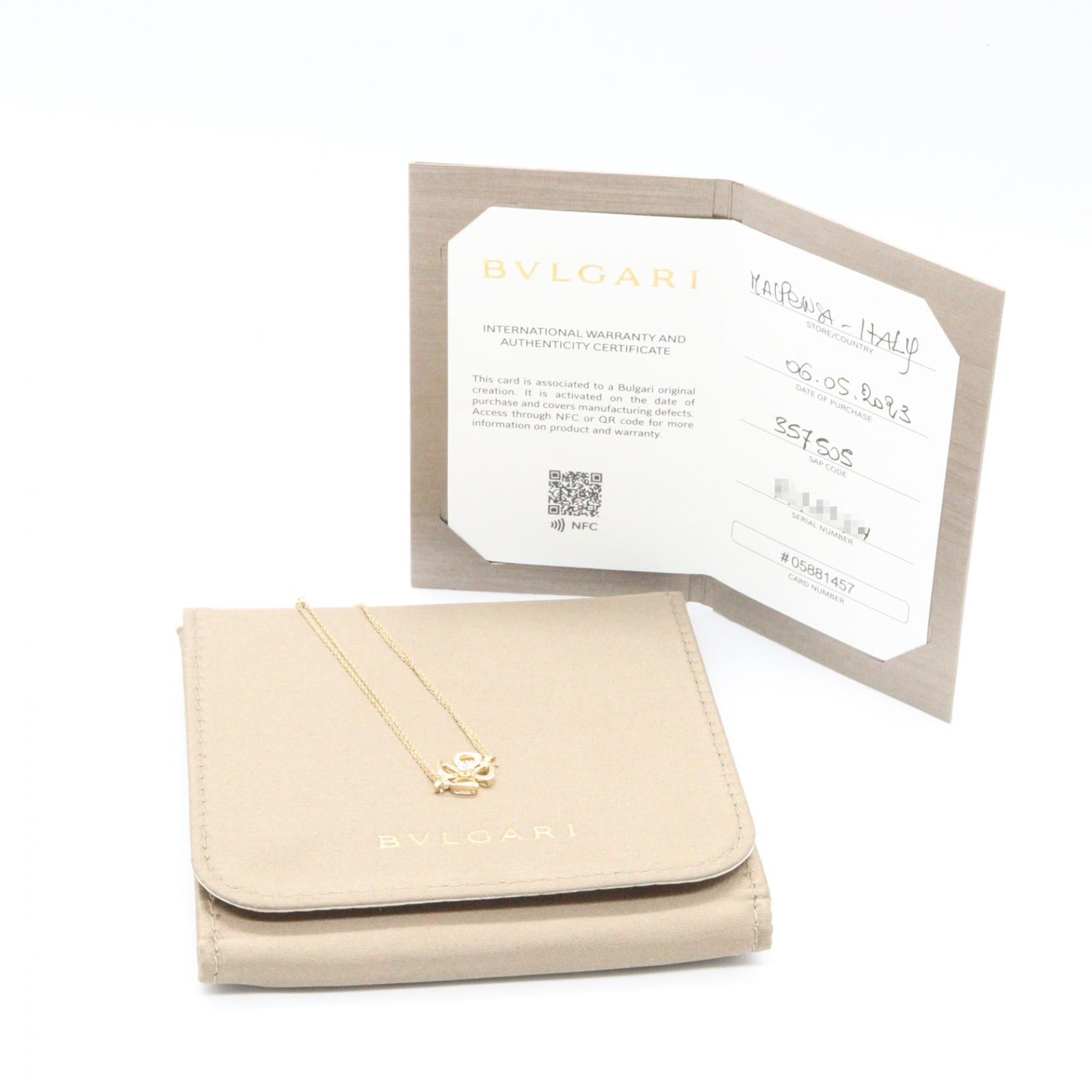 フィオレヴァー ML 1PD ブレスレット ブレスレット K18YG ダイヤモンド イエローゴールド クリア ブルガリ アクセサリー BVLGARI