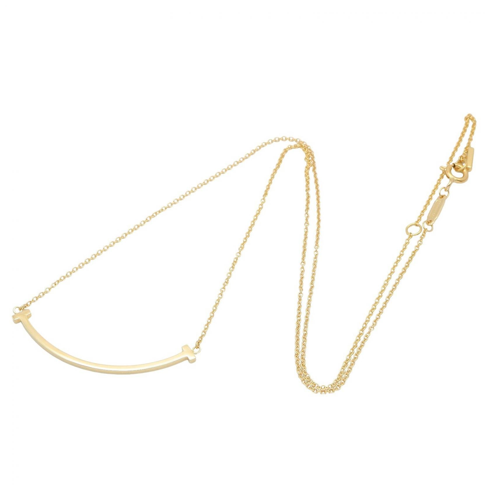 Tスマイル ネックレス スモール ネックレス K18YG ゴールド イエローゴールド ティファニー アクセサリー TIFFANY & Co.