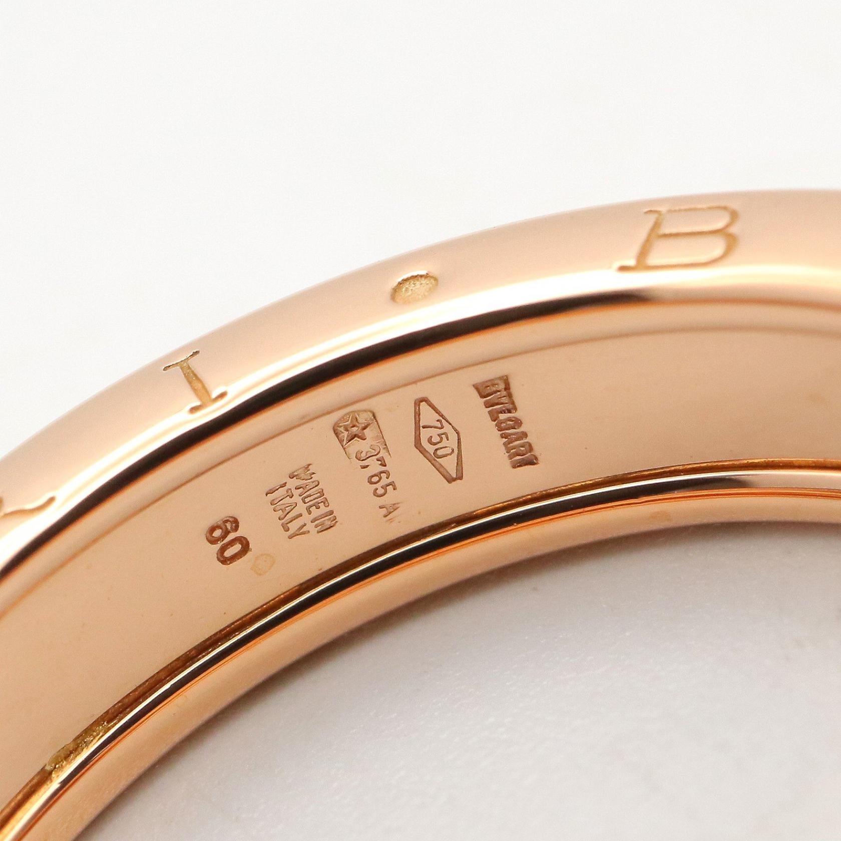 B-zero1 リング 1バンド リング 指輪 K18PG ゴールド ピンクゴールド ブルガリ アクセサリー BVLGARI