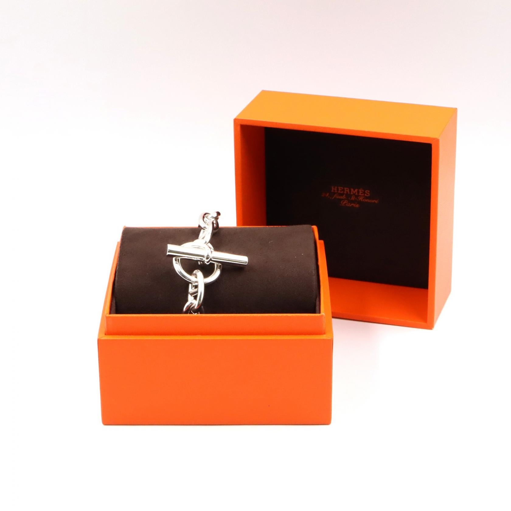 シェーヌダンクル GM 17コマ ブレスレット ブレスレット SV925 シルバー エルメス アクセサリー HERMES