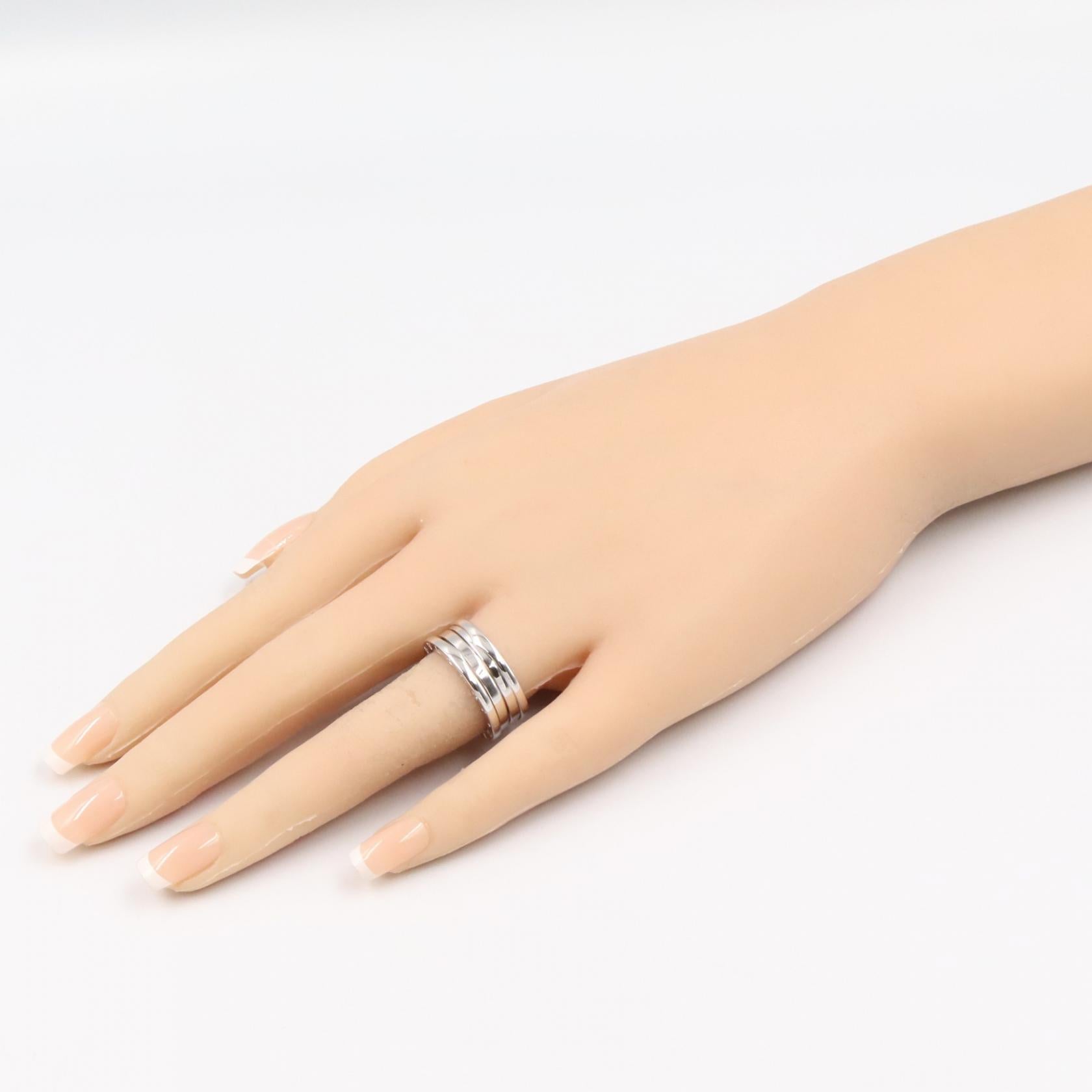 B-zero1 ビーゼロワン リング 3バンド リング 指輪 K18WG ホワイトゴールド ブルガリ アクセサリー BVLGARI