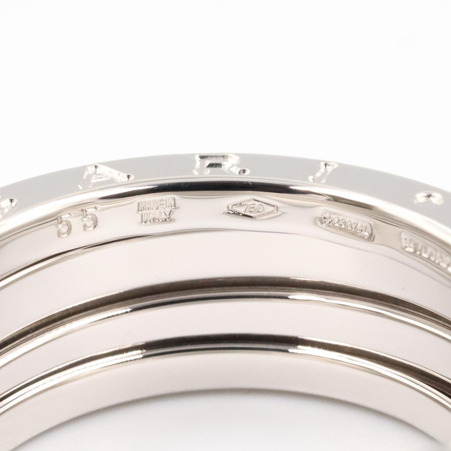 B-zero1 ビーゼロワン リング 3バンド リング 指輪 K18WG ホワイトゴールド ブルガリ アクセサリー BVLGARI