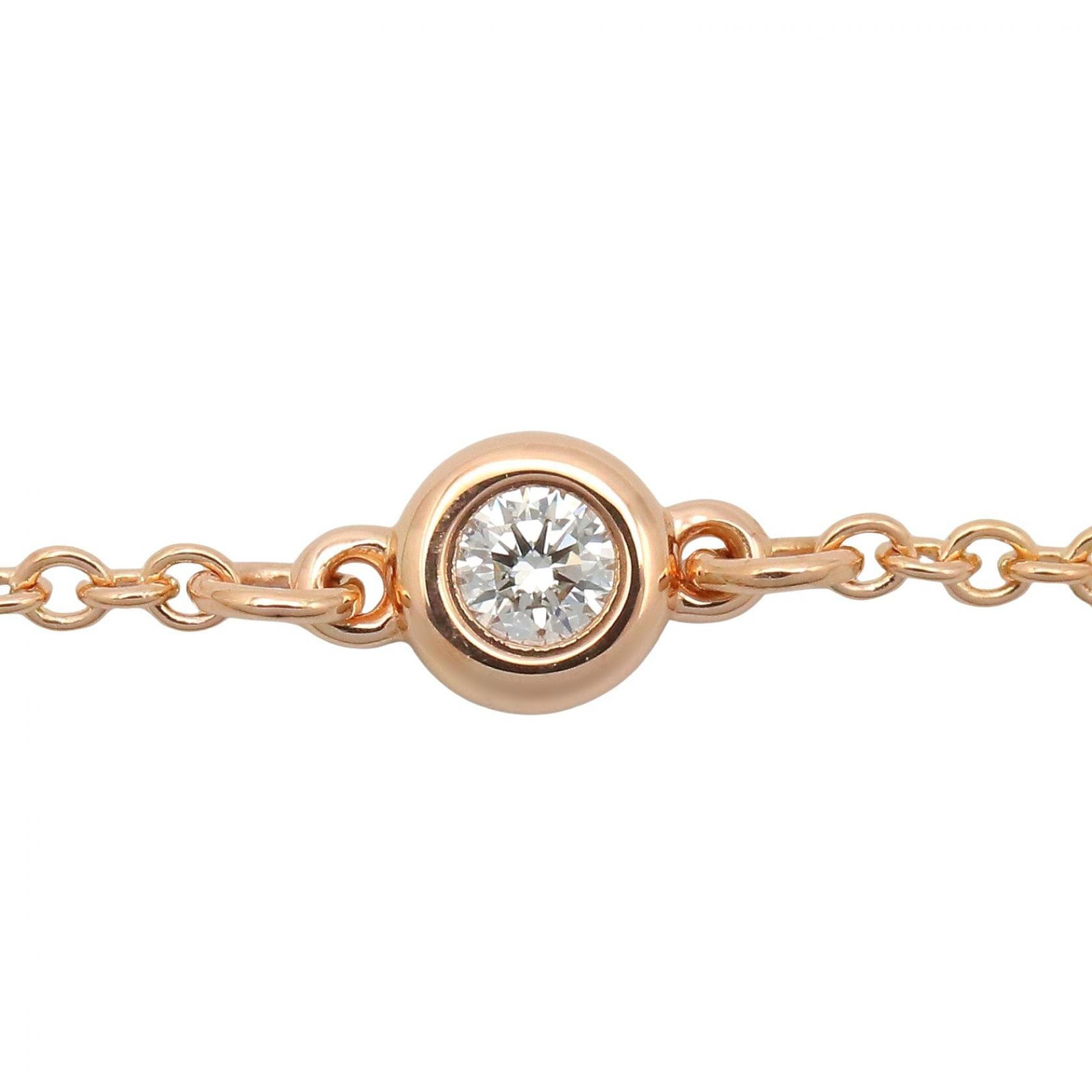 バイザヤードブレス 1PD ブレスレット K18PG ダイヤモンド クリア ピンクゴールド ティファニー アクセサリー TIFFANY & Co.