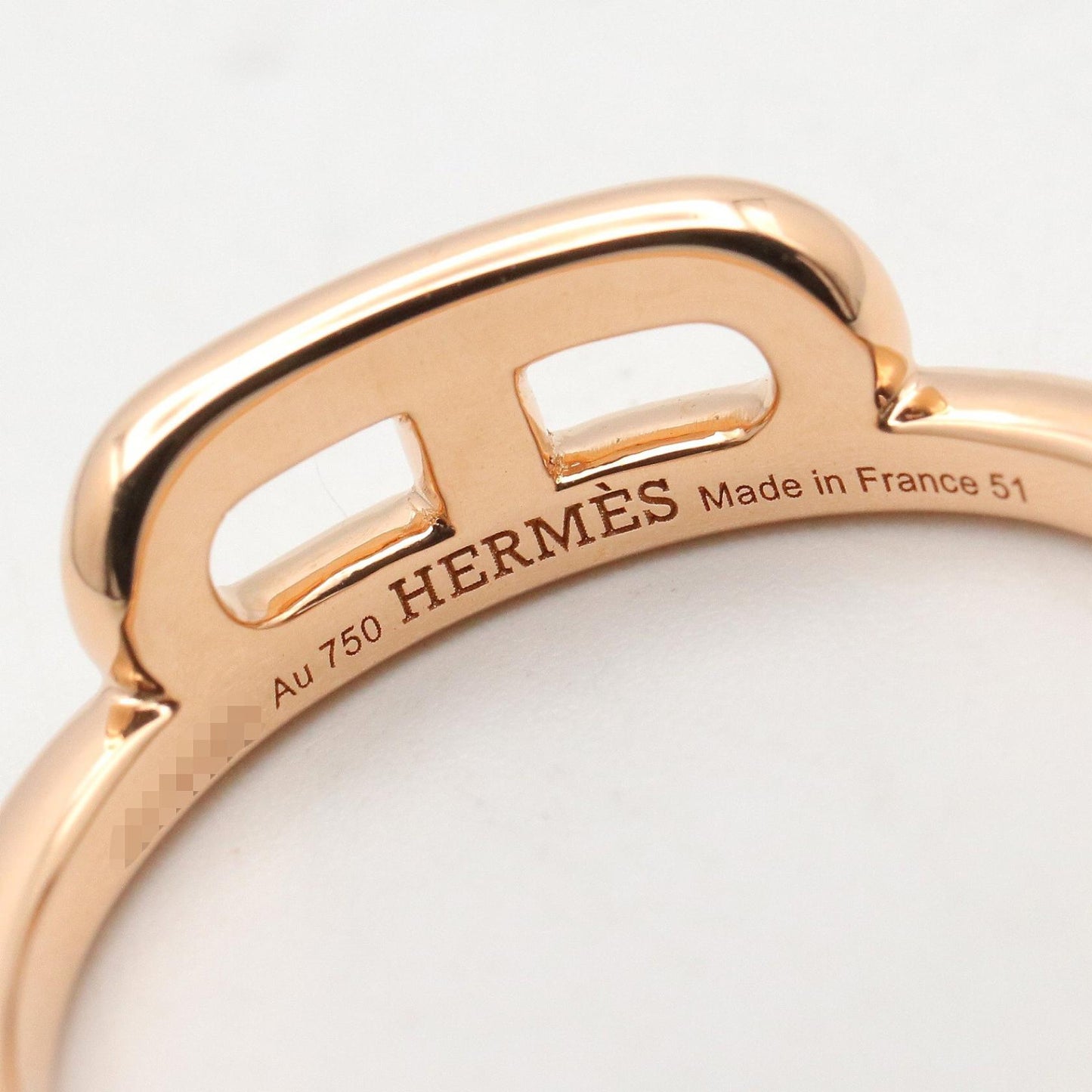リンク・ドゥ・エルメス ダイヤ リング リング 指輪 K18PG ダイヤモンド クリア ピンクゴールド エルメス アクセサリー HERMES