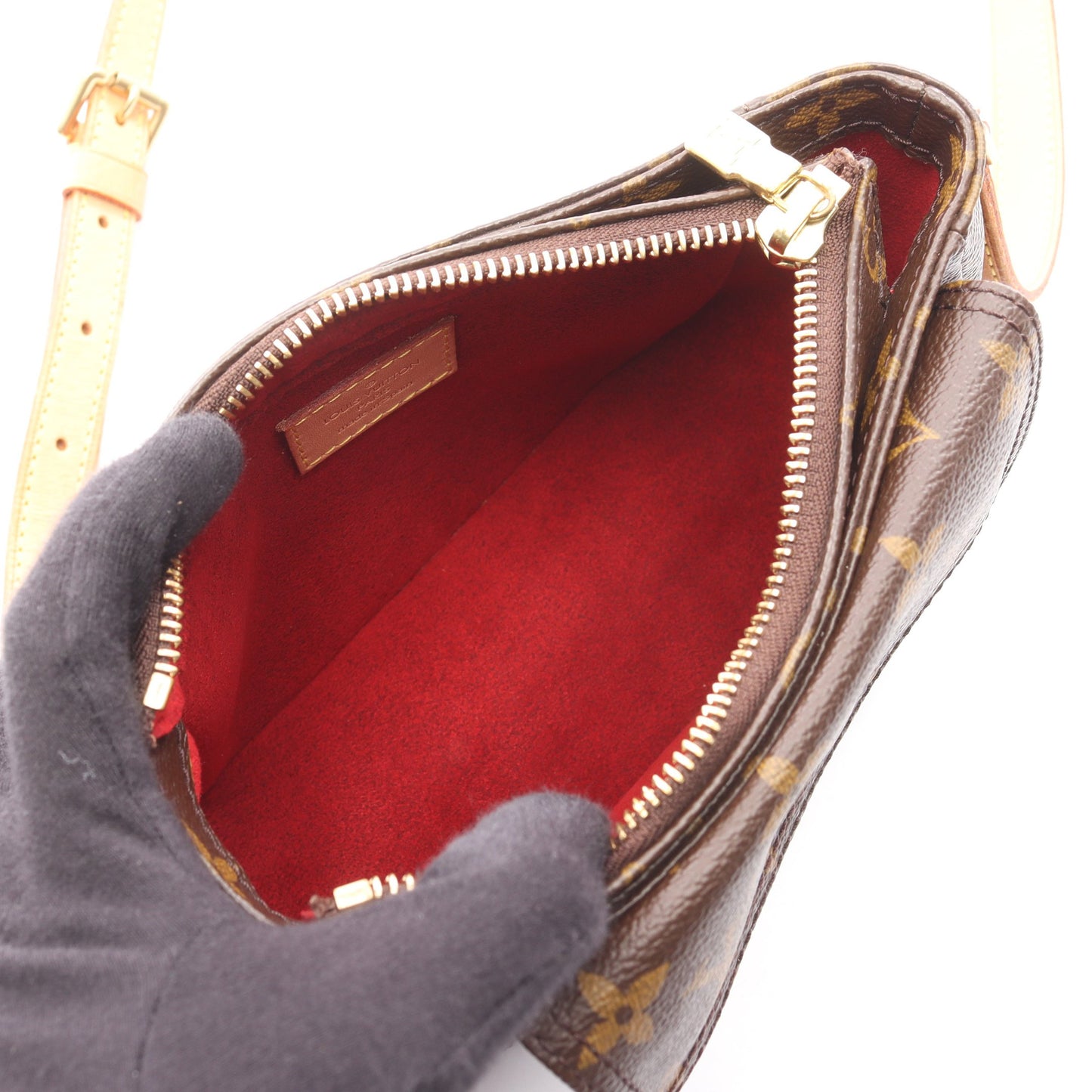 ヴィバシテPM モノグラム ショルダーバッグ PVC レザー ブラウン ルイヴィトン バッグ LOUIS VUITTON