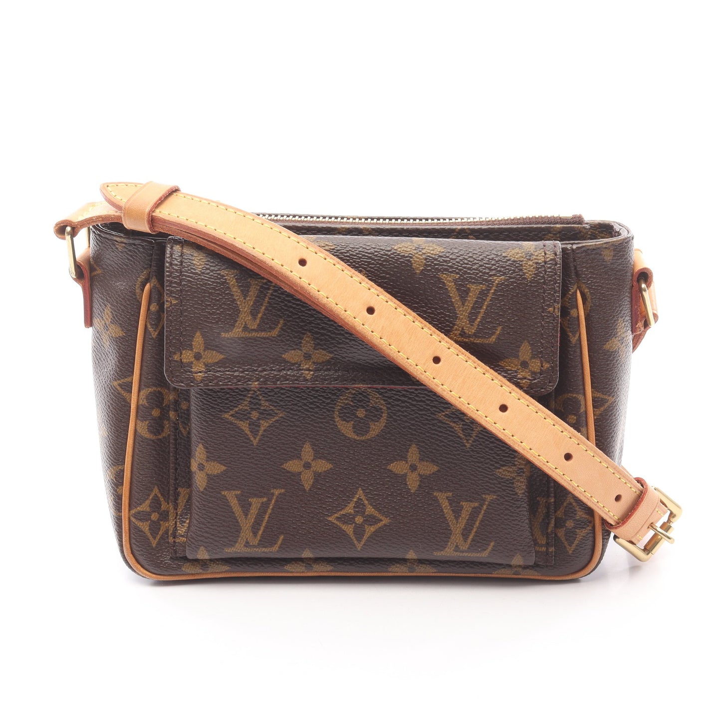 ヴィバシテPM モノグラム ショルダーバッグ PVC レザー ブラウン ルイヴィトン バッグ LOUIS VUITTON
