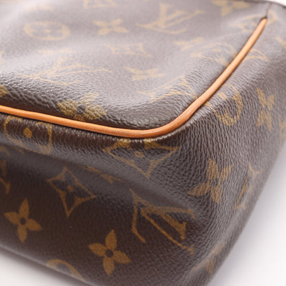 ヴィバシテPM モノグラム ショルダーバッグ PVC レザー ブラウン ルイヴィトン バッグ LOUIS VUITTON